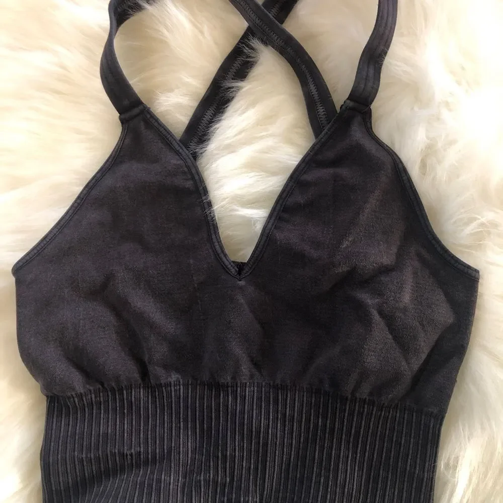 FREE PEOPLE MOVEMENT GOOD KARMA CROP TANK WOMENS XS/S YOGA ACTIVE WORKOUT TOP